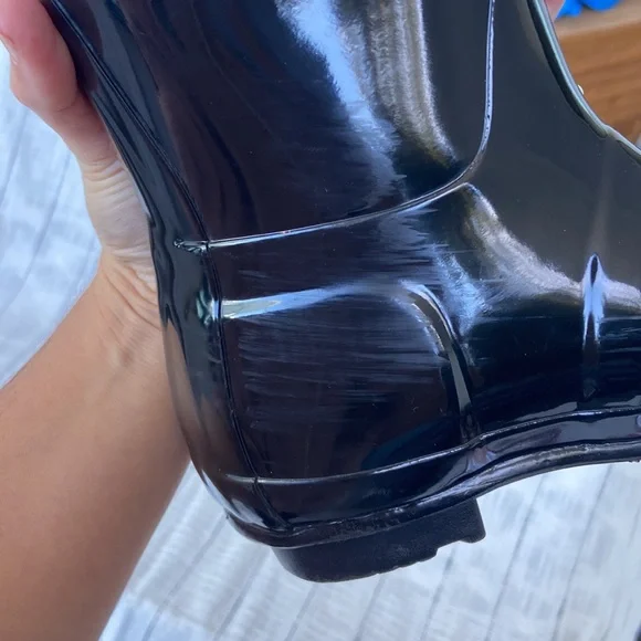 Hunter Rain Boots - Women’s Tall Back Adjustable Black Gloss, size 8 US, 39 EU - Picture 12 of 13